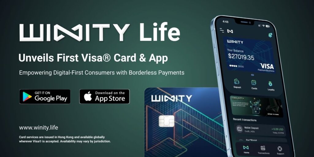 Winity Life Launches Its First Visa® Card and Mobile App, offering an International Payments Experience for Digital-First Consumers